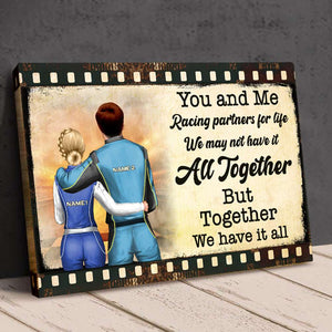 Personalized Racing Couple Poster - You and Me, Together We Have It - Film Frame - Poster & Canvas - GoDuckee