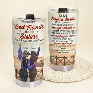 Personalized Cowgirls Bestie Tumbler Cup - Forever and Always - Tumbler Cup - GoDuckee