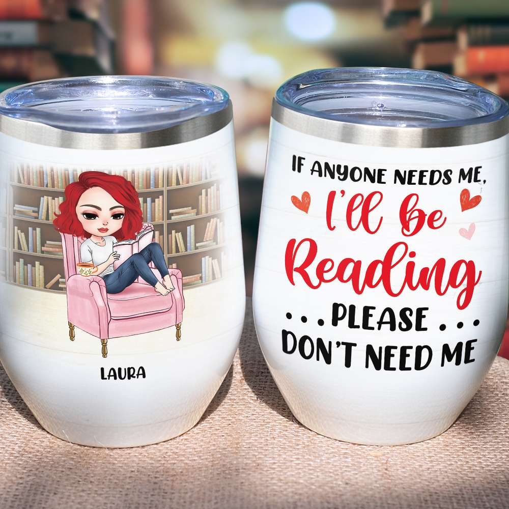 Personalized Reading Girl Water Bottle - The More I Learn About