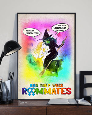Personalized LGBT Witch Poster - And They Were Roommates - Rainbow Color - Poster & Canvas - GoDuckee