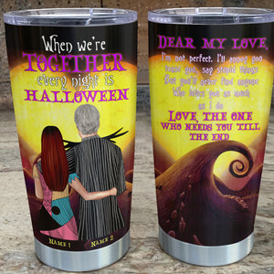 Personalized Couple Tumbler - Dear My Love, we're simply meant to be - Tumbler Cup - GoDuckee
