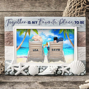 Couple Relaxing Deck Chair, Together Is My Favorite Place - Personalized Canvas Print - Poster & Canvas - GoDuckee