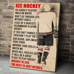 Personalized Hockey Player Poster - Hockey Is Life The Rest Is Just Details - Retro - Poster & Canvas - GoDuckee