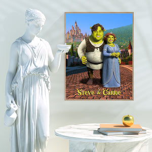 Custom Image Couple at Far Far Away Wall Art - Gift For Shrek Lovers - Poster & Canvas - GoDuckee