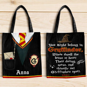 You May Belong In House Personalized Tote Bag, Sorting Gifts for Fans - Tote Bag - GoDuckee