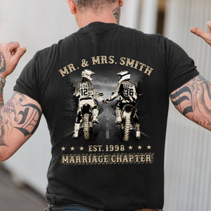 Motocross Marriage Chapter - Personalized Shirts - Gift for Him/Her - Couple On The Ride - Shirts - GoDuckee