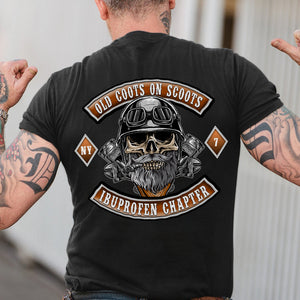 Ibuprofen Chapter Old Coots On Scoots, Personalized Biker Shirt, Gift for Bikers - Shirts - GoDuckee