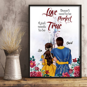 Personalized Couple Poster - Doesn't Need To Be Perfect It Just Needs To Be True - Poster & Canvas - GoDuckee