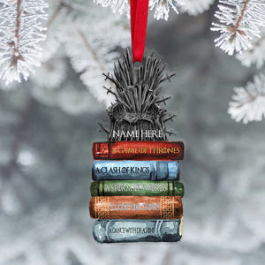 Thrones with Novel , Personalized Christmas Ornament, Christmas Gift For Fans - Ornament - GoDuckee