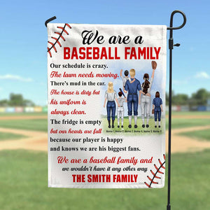 Personalized Gift Ideas For Baseball Family Our Schedule Is Crazy Custom Flag - Flag - GoDuckee