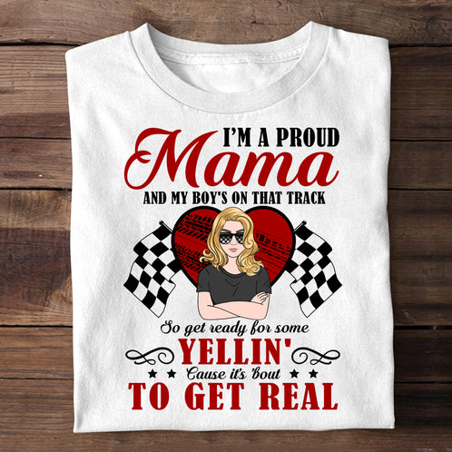 Personalized Gifts Shirt Ideas For Dirt Track Racing Mom, It's 'bout to get real Girl Custom Shirts - Shirts - GoDuckee