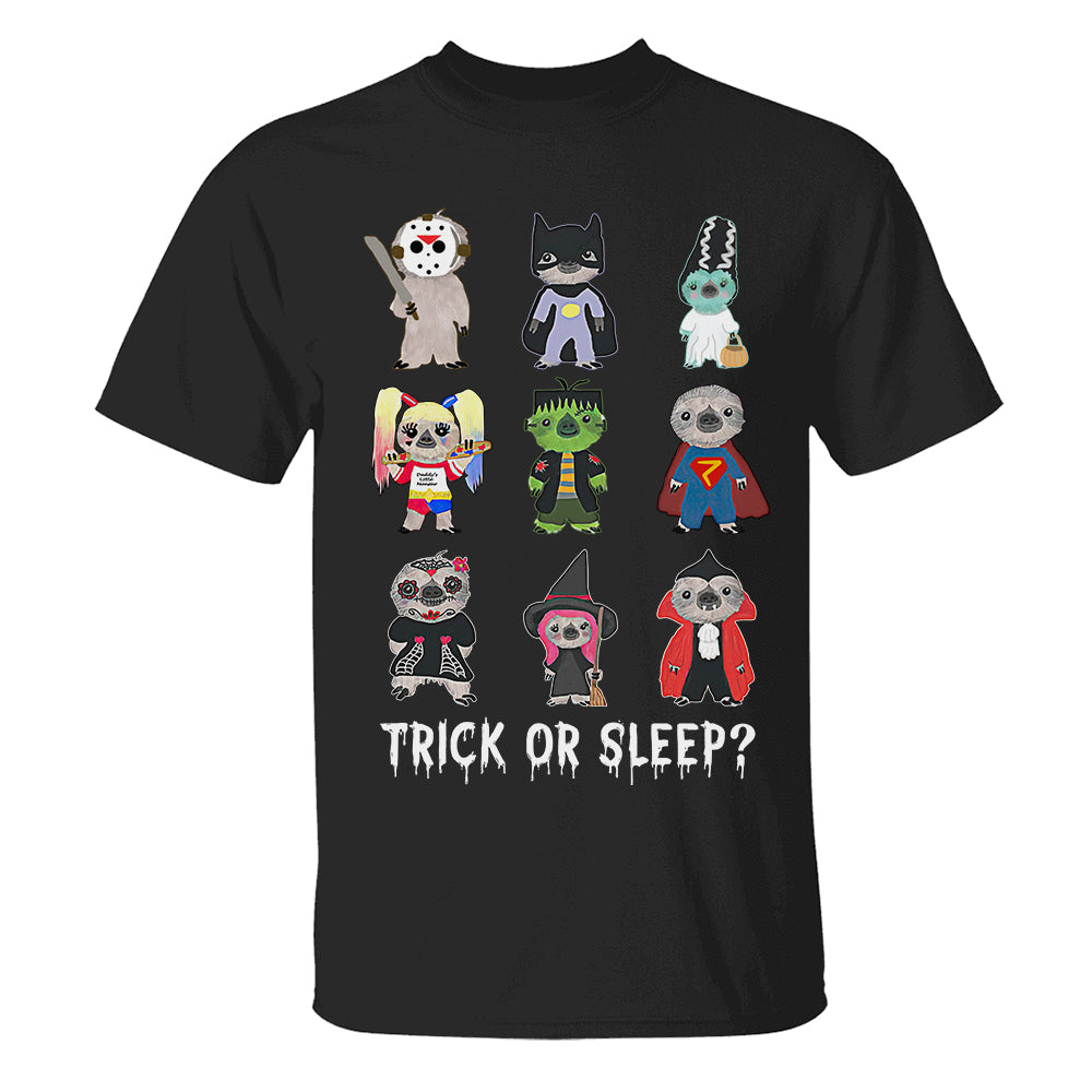 Personalized Gifts Shirt For Sloth Lovers, Trick or Sleep Shirts - Shirts - GoDuckee