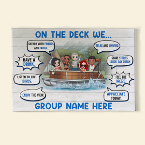 Personalized Pontoon Friends Poster - On The Deck We - Poster & Canvas - GoDuckee