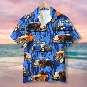 Custom Car Hot Rod Hawaiian Shirt and Men Beach Shorts Hot Rod Flame - Hawaiian Shirts - GoDuckee