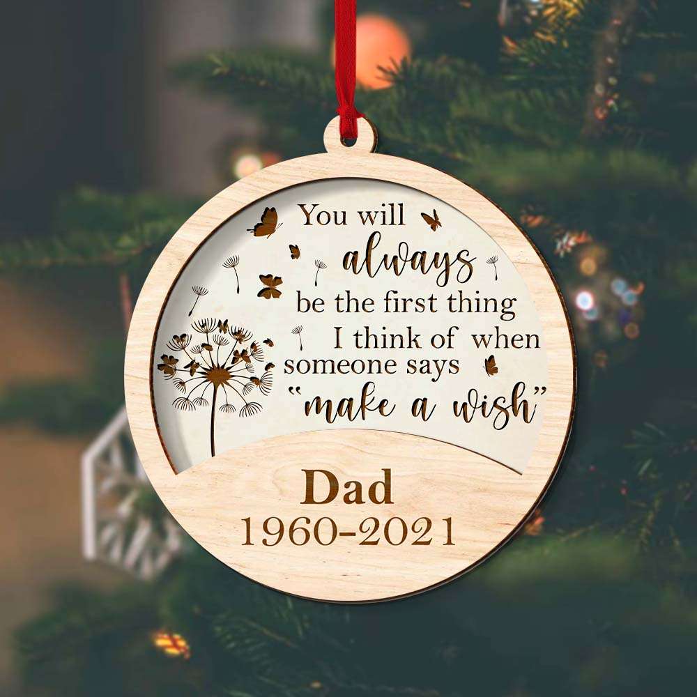You Will Always Be The First Thing I Think Of Personalized Wood Ornament - Ornament - GoDuckee