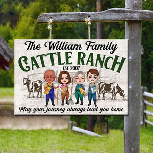 Cattle Ranch May Your Journey Always Lead You Home - Personalized Metal Art - Gifts for Farmers - Metal Wall Art - GoDuckee