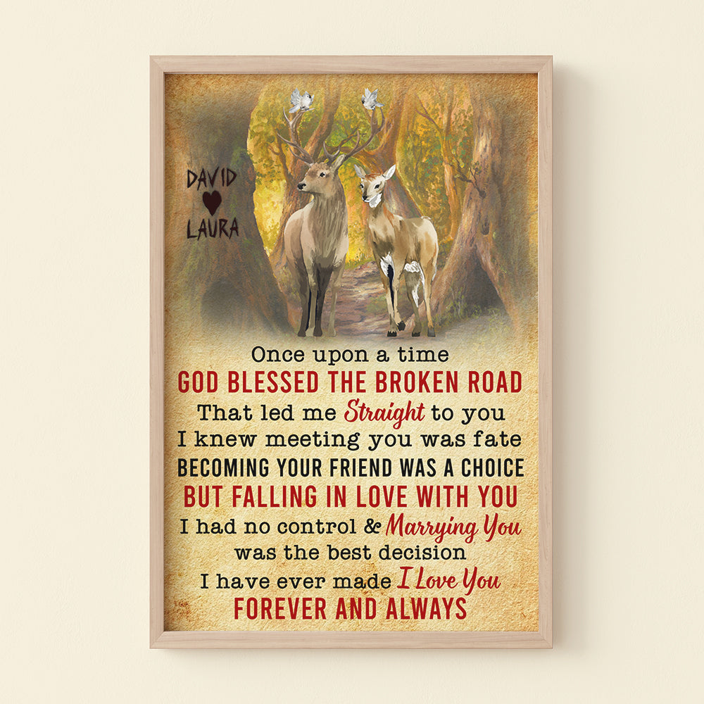 Falling In Love With You I Had No Control, Personalized Couple Canvas Print, Gift for Him/Her - Poster & Canvas - GoDuckee