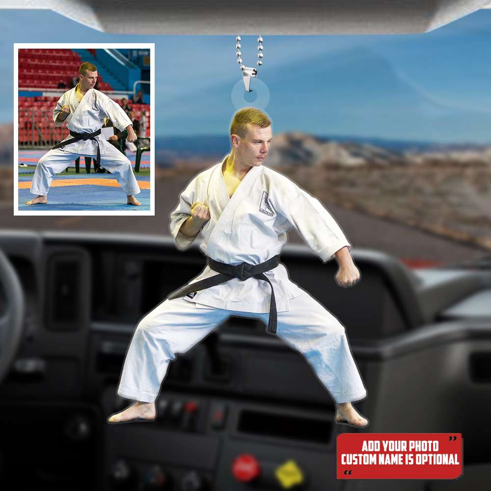 Karate Personalized Flat Car Ornament - Ornament - GoDuckee