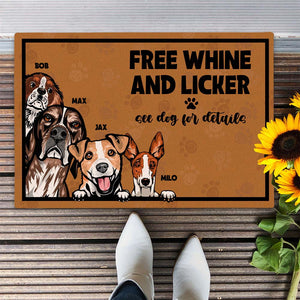 Free Whine And Licker See Dog For Details, Dog Lover - Doormat - GoDuckee