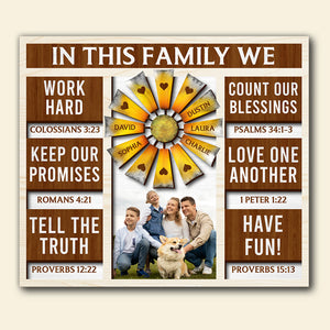 In This Family We Have Fun, Personalized 2 Layers Wood Sign, Gift for Family Members - Wood Sign - GoDuckee