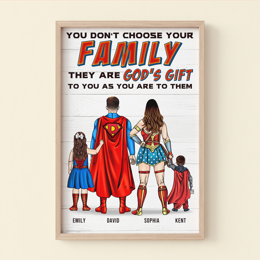 Family, Personalized Canvas Print, Family Is God's Gift To You, Unique Home Decor - Poster & Canvas - GoDuckee