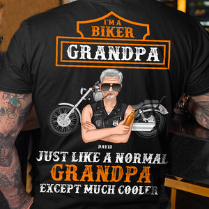 Personalized Biker Shirts Man and Bike I'm a Biker Grandpa - Shirts - GoDuckee