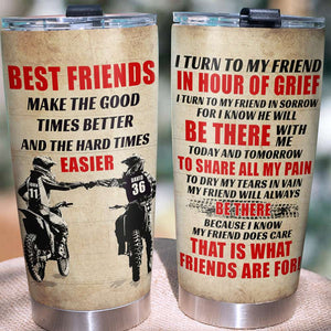 Personalized Motocross Friends Tumbler Cup - Best Friends Make The Good Times Better - Gift for Braap Bro - Tumbler Cup - GoDuckee