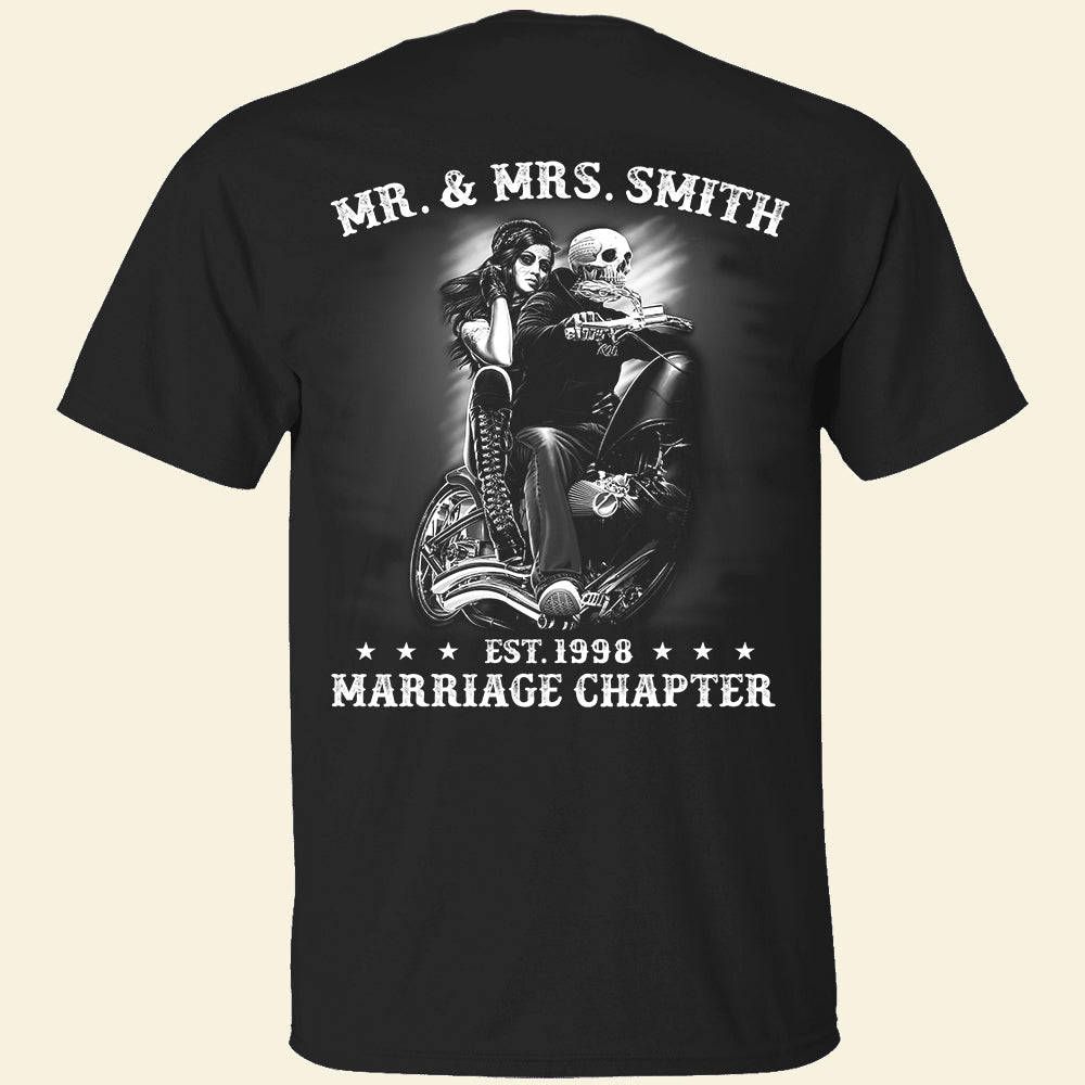 Biker Marriage Chapter - Personalized Shirts - Gift for Couple - Biker Couple of The Ride - Shirts - GoDuckee