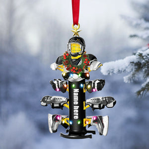 Hockey Equipment Drying Stand - Personalized Hockey Christmas Tree Ornament - Ornament - GoDuckee