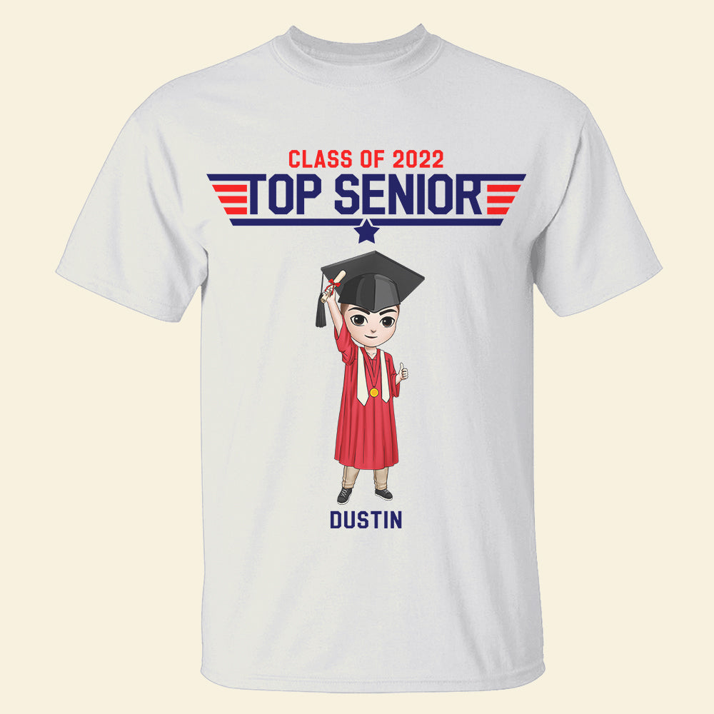Personalized Graduation Shirt, Top Senior, Excited Graduate - Shirts - GoDuckee