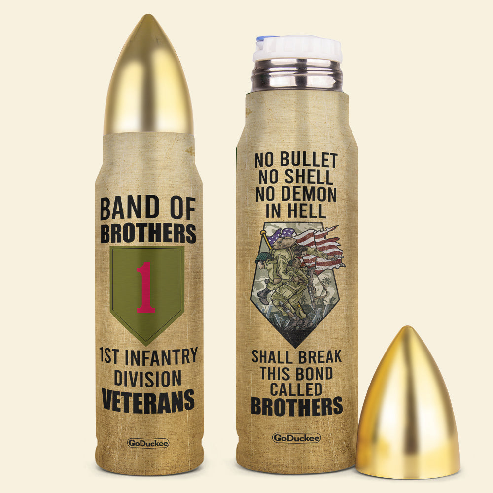 Veteran Brothers Bullet Tumbler - Custom Military Unit - Band of Brothers, Break This Bond Called Brothers - Water Bottles - GoDuckee