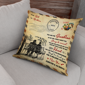 You Are My Sunshine Of My Life Personalized Old Couple Pillow Gift For Couple - Pillow - GoDuckee