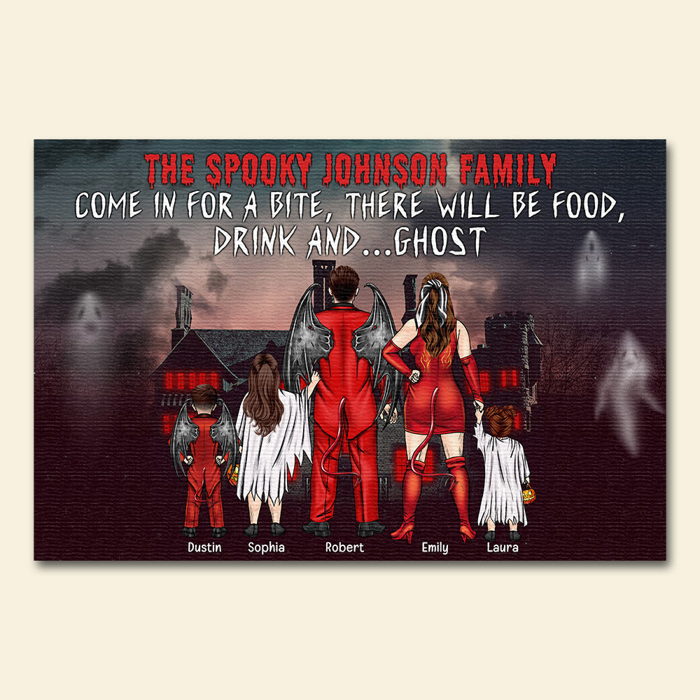 Personalized Horror Family Door Mat, Come In For A Bite - Doormat - GoDuckee