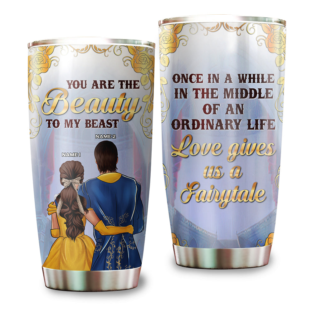 Personalized Couple Tumbler - You are the beauty to my beast - Beast and Beauty - Tumbler Cup - GoDuckee