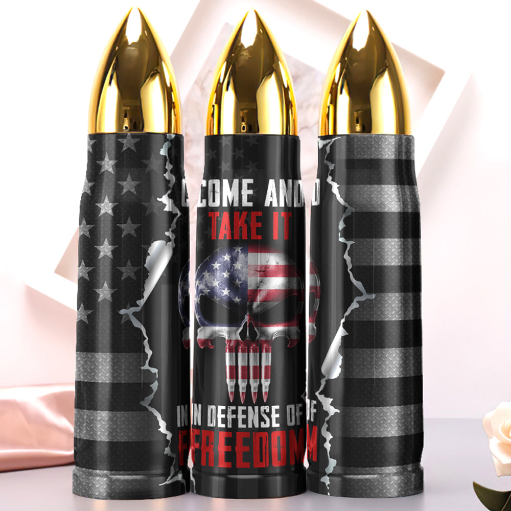 Second Amendment Come and Take It 32 oz Sublimation Bullet Thermos