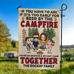 Camping Beer By The Campfire, Personalized Flag, Gifts for Camping Lovers - Flag - GoDuckee