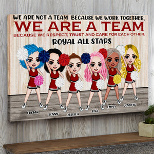 Personalized Cheerleading Girls Poster - We Are A Team Because We Respect Trust And Care For Each Other - Poster & Canvas - GoDuckee