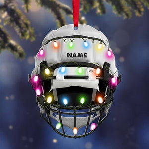 American Football Helmet - Personalized Christmas Ornament - Gift For American Football Lovers - Ornament - GoDuckee