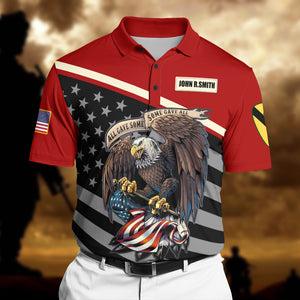 Veteran All Gave Some Some Gave All, Personalized Polo Shirt, Gifts for Veteran, Military, Custom Military Unit - AOP Products - GoDuckee