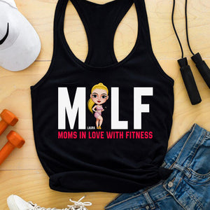 MILF Moms In Love With Fitness, Personalized Shirt, Gift for Fitness Mom - Shirts - GoDuckee
