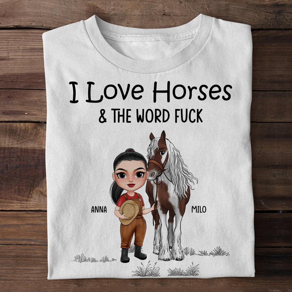 I Love Horses, Personalized Shirt, Gift For Horse Lover - Shirts - GoDuckee
