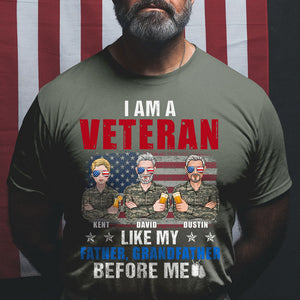 I'm A Veteran Like My Father Before Me, Personalized Shirts, Gifts for Veteran - Shirts - GoDuckee