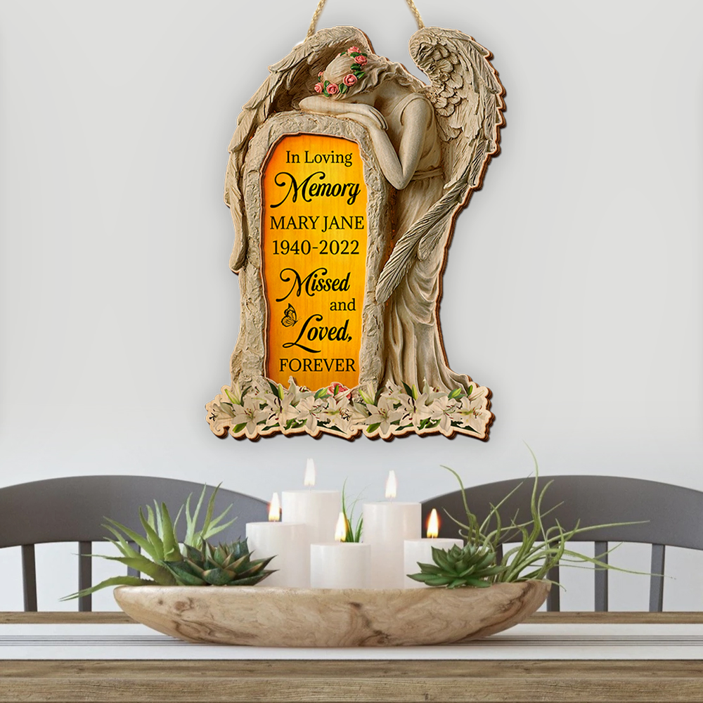 Heaven Missed And Loved Forever, Personalized 2 Layers Wood Sign - Wood Sign - GoDuckee