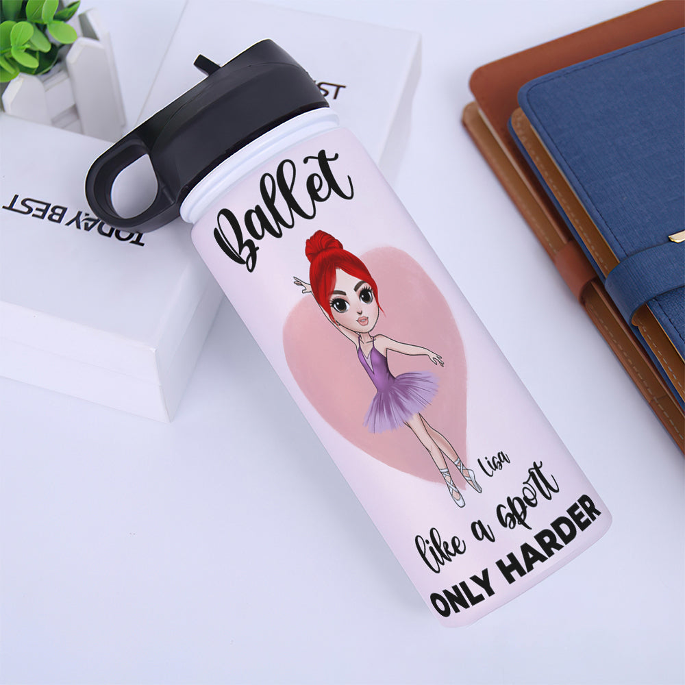 Ballet Ballerina Aluminum Water Bottle Dance Dancer Sports Bottles