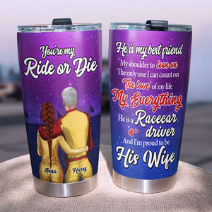 Personalized Racing Couple Tumbler - You're My Ride Or Die - Tumbler Cup - GoDuckee