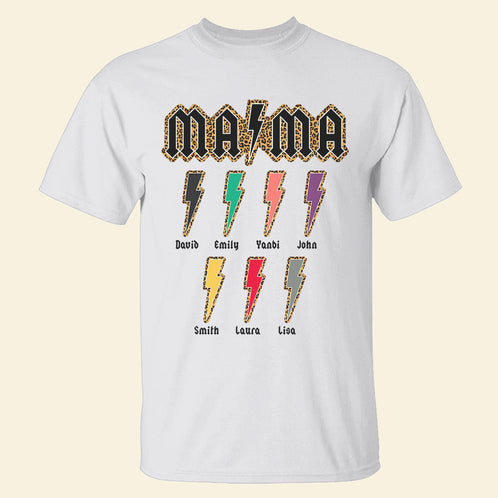 Lighting with Leopard Pattern - Personalized Shirts - Gift for Mom/Grandma/Aunt - Shirts - GoDuckee