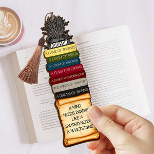 Book A Mind Needs Books Like A Sword Needs A Whetstone Personalized Wooden Bookmark - Bookmarks - GoDuckee