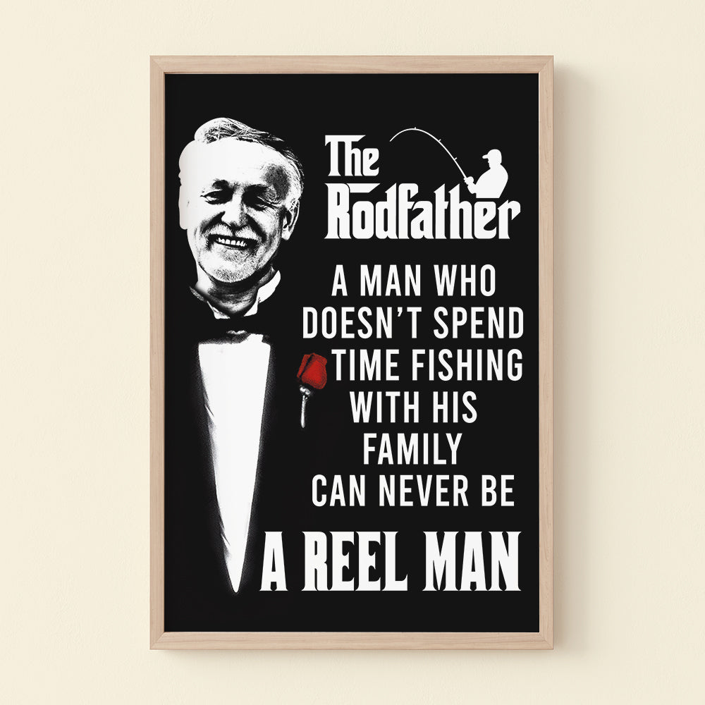 Personalized Fishing Dad Canvas Print - The Rodfather - Poster & Canvas - GoDuckee