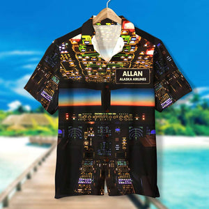 Personalized Pilot Hawaiian Shirt and Men Beach Shorts Pilot Control Panel - Hawaiian Shirts - GoDuckee