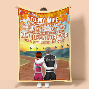 Personalized Racing Couple Racing Couple - To My Wife - My Queen Forever - Autumn - Blanket - GoDuckee
